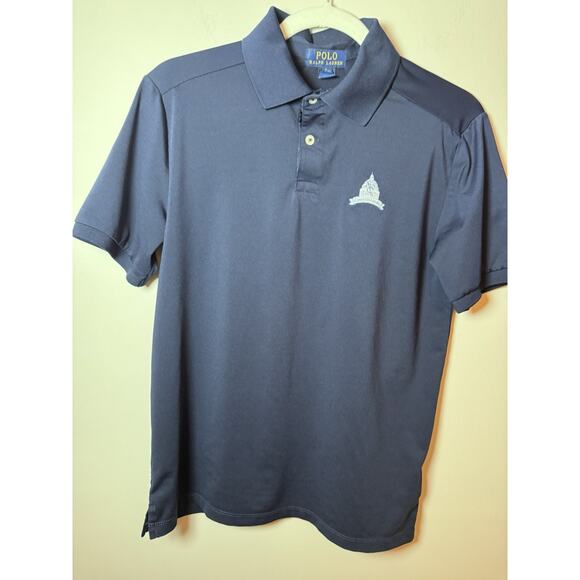 Congressional Country Club Boys Performance Golf Polo Ralph Lauren Navy 14/16 - Picture 8 of 14